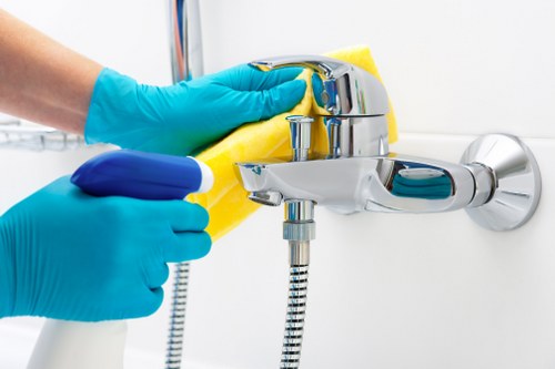 Eco-friendly office cleaning equipment used in Brixton business premises